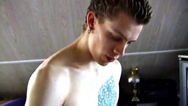 After getting naked in the bedroom, Shane delivers another hot stroke show. He lubes up his dick, works it stiff and jerks off until he squeezes out a warm cum load.