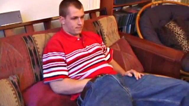 After getting hard, Jason pulls off his clothes to stroke his cock. The lube helps him keep it slippery while edging himself as many times as possible.