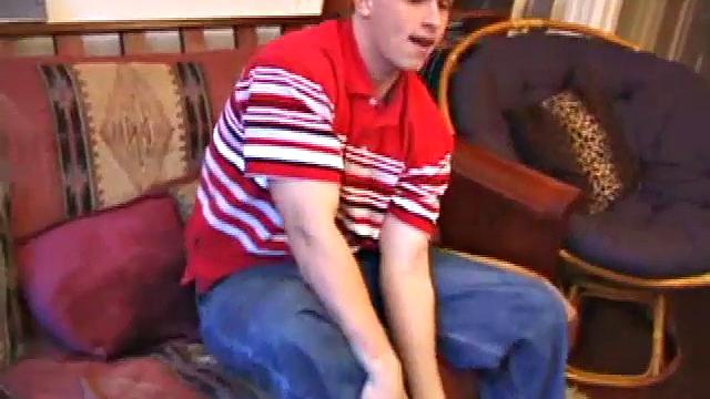 After getting hard, Jason pulls off his clothes to stroke his cock. The lube helps him keep it slippery while edging himself as many times as possible.