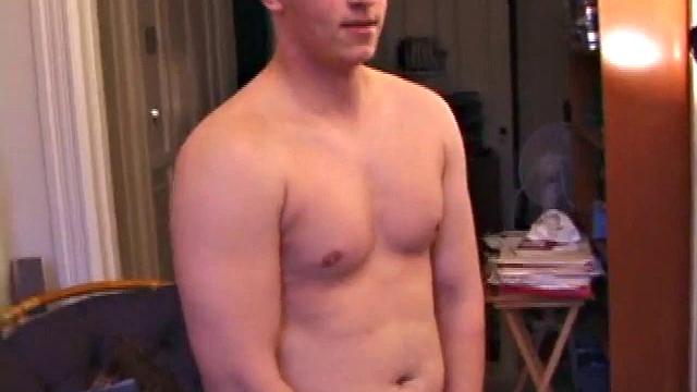 After getting hard, Jason pulls off his clothes to stroke his cock. The lube helps him keep it slippery while edging himself as many times as possible.