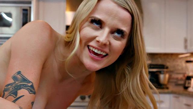 Busty stepmom licks stepdaughter's pussy before scissoring