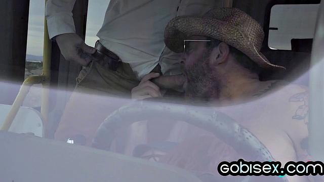 Hairybush redhead banged in 3some