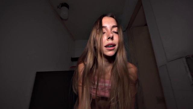 Real petite strips in public