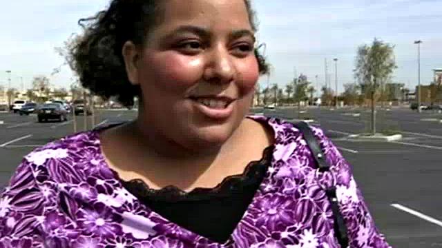 Cute BBW in the Parking