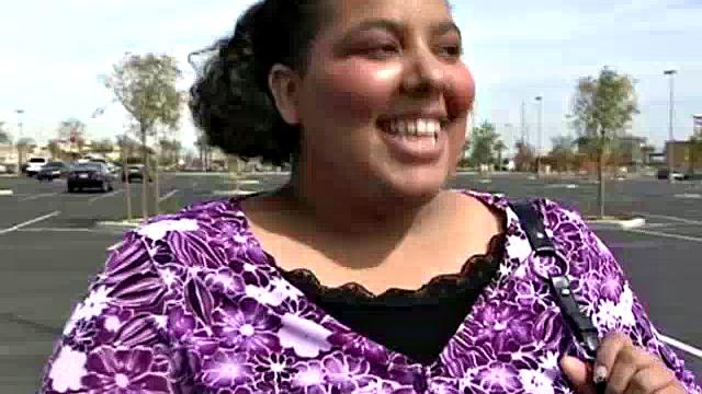 Cute BBW in the Parking