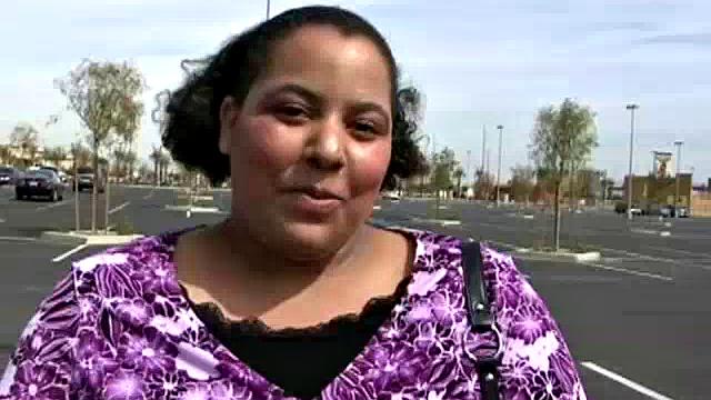 Cute BBW in the Parking