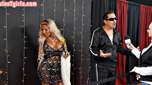 Trans glamour influencer gets assfucked by BF after show