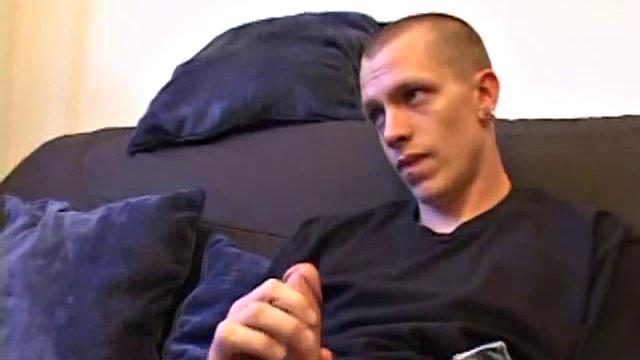 Young Shane gets on all fours to have his hole checked out by a handy friend. Shane looks over his shoulder as he enjoys the play. Then it's business as usual, as he goes to work stroking his cock and pumping out another load of cum.