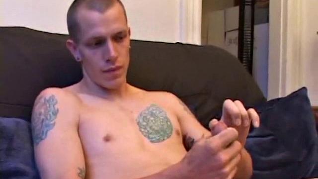 Young Shane gets on all fours to have his hole checked out by a handy friend. Shane looks over his shoulder as he enjoys the play. Then it's business as usual, as he goes to work stroking his cock and pumping out another load of cum.