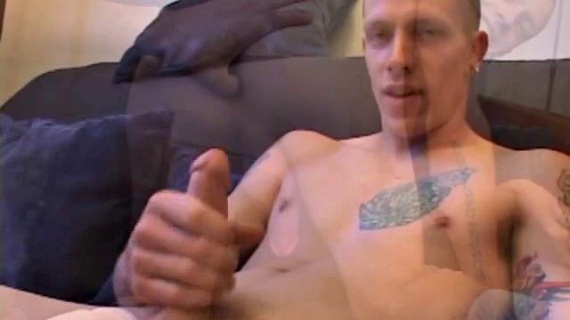 Young Shane gets on all fours to have his hole checked out by a handy friend. Shane looks over his shoulder as he enjoys the play. Then it's business as usual, as he goes to work stroking his cock and pumping out another load of cum.