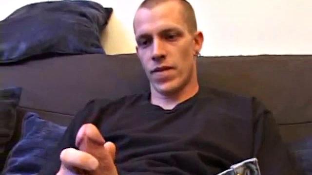 Young Shane gets on all fours to have his hole checked out by a handy friend. Shane looks over his shoulder as he enjoys the play. Then it's business as usual, as he goes to work stroking his cock and pumping out another load of cum.