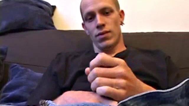 Young Shane gets on all fours to have his hole checked out by a handy friend. Shane looks over his shoulder as he enjoys the play. Then it's business as usual, as he goes to work stroking his cock and pumping out another load of cum.