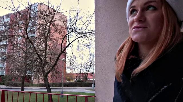 Russian redhead takes cash for sex