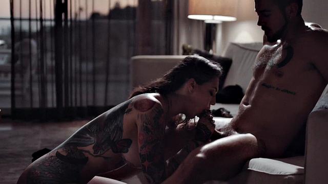 Weird inked stepsis deepthroats and rides stepbrother