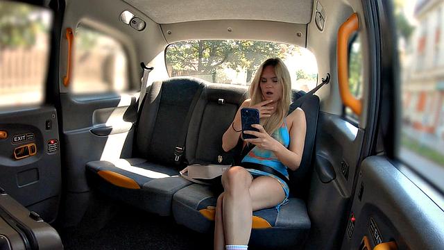 Watch this big-titted babe take a hard pounding in doggystyle while fingering her pussy