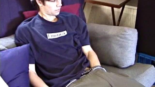 Christian and Jayden drop their pants and pull their dicks out. Whacking away, Christian keeps looking over at Jayden, clearly wanting to take matters into his own hands.