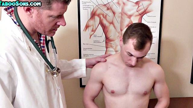 Taboo twink barebacked in 3some at doctor infirmary