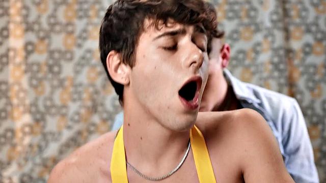 Twink stud fucks cowboy in asshole in meeting room