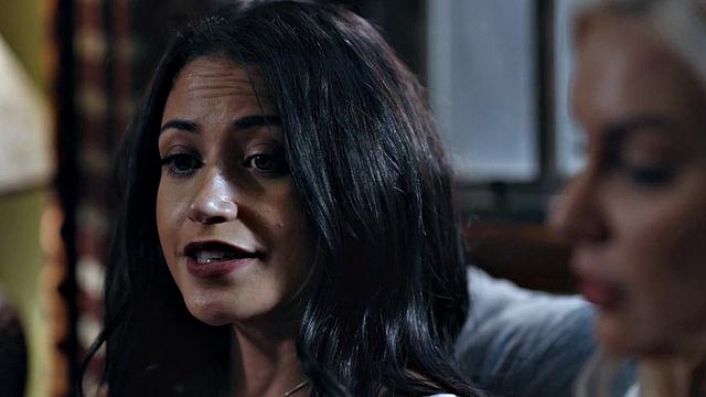 Lesbian babes enjoy passionate analtoying on couch