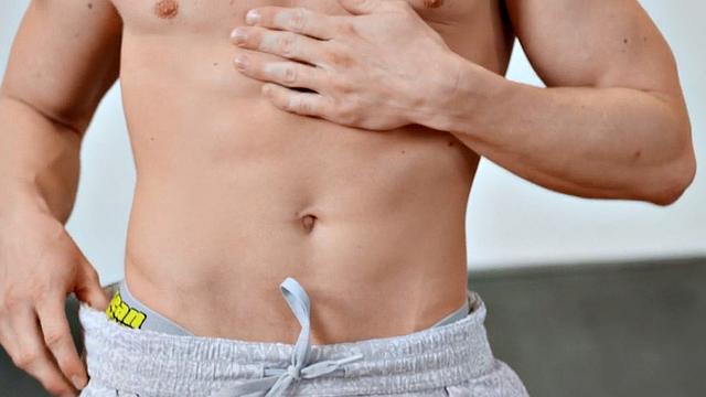 Eager jock solo wanking at home until cumming