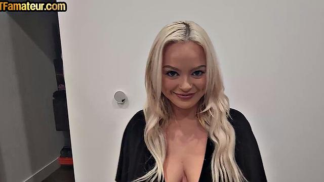 Big amateur MILF with natural boobs fucked in POV