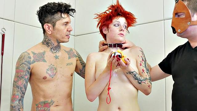 Piledriver anal domination for redhead