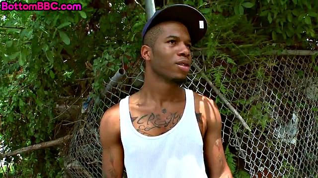 Amateur ebony doggystyled in public