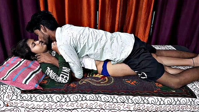 Horny Young College Couple Fucking In Indian Style
