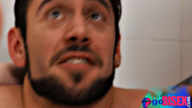 Nasty babe gets her pussy smashed in a bi 3some