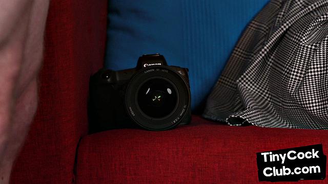 Nasty slut riding BBC in front of tiny cock