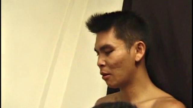 This Asian muscle men threesome opens with two beauties making out in a corner of the room while a third watches them from the sofa, as he strokes his cock.