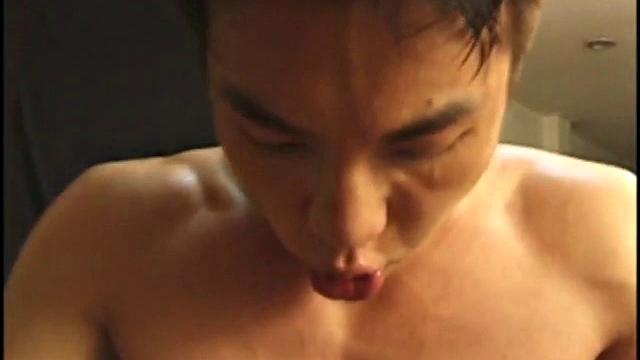 This Asian muscle men threesome opens with two beauties making out in a corner of the room while a third watches them from the sofa, as he strokes his cock.