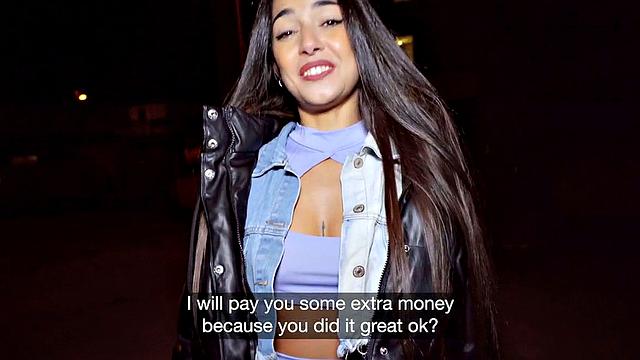 Big booty babe picked up and fucked by stranger for cash