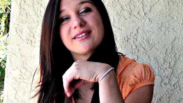 A tattooed brunette give a slow blowjob & get a messy facial in POV