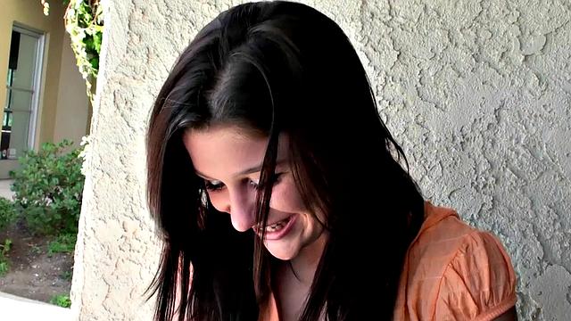 A tattooed brunette give a slow blowjob & get a messy facial in POV