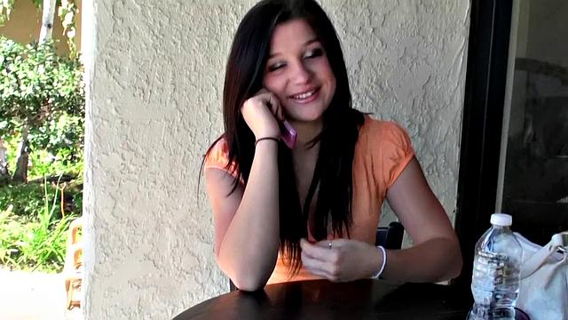 A tattooed brunette give a slow blowjob & get a messy facial in POV