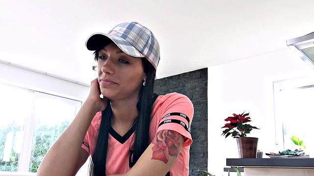 DEBT4k. Jobless Adelle Sabelle fucked by the debt collector