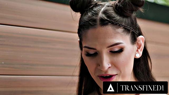 TRANSFIXED - Redhead MILF Sophia Locke Almost Caught Having Sex With Stepdaughter Zariah Aura