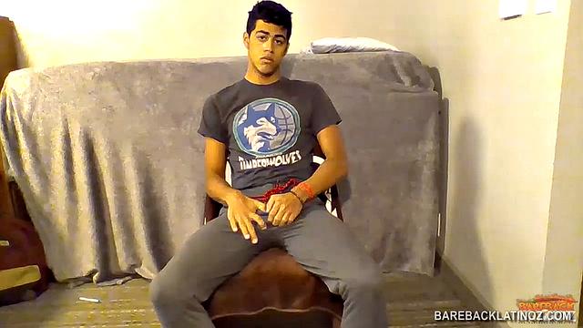 Our featured solo boy of the week is Roberto Sanz, a droopy eyed Latin boy, who almost looks bored as he strips out of his pants and underwear to reveal his uncut cock.