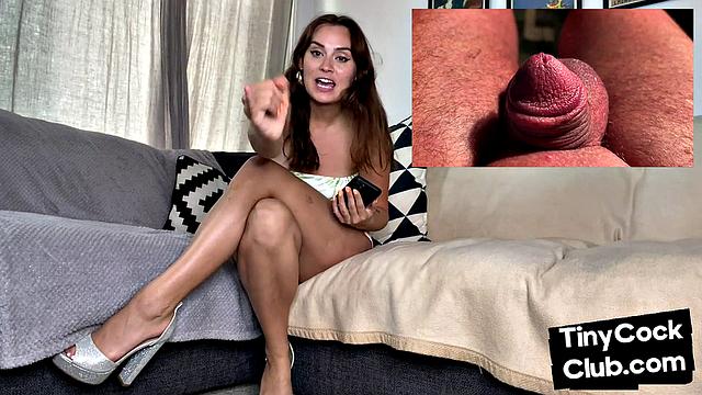 Beauty babe in heels comments on small cocks