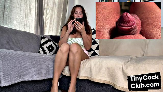 Beauty babe in heels comments on small cocks