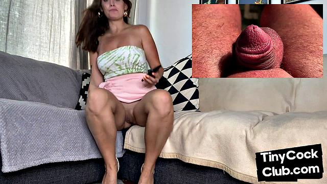 Beauty babe in heels comments on small cocks