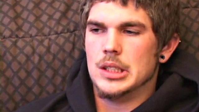 muscular skater strips down and jerks off for the camera