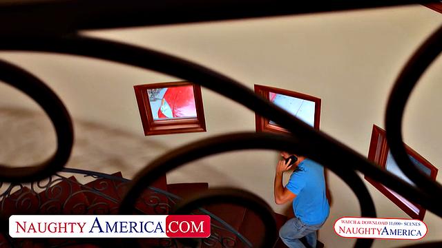 Sexy Blonde Cherie DeVille fucks her boyfriend's hard cock