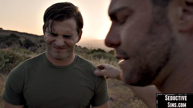 Naughty babes sharing lucky guy in a 3-way