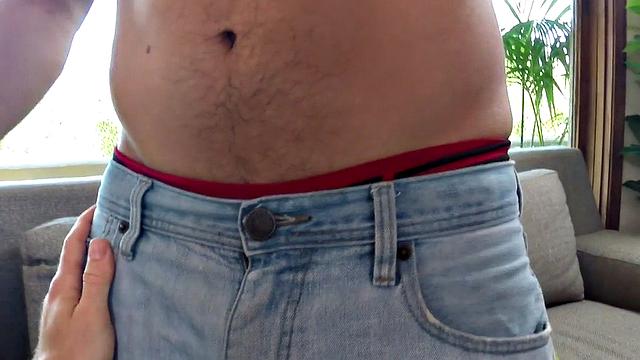 Amateur jock gets fucked by BF after asslicking