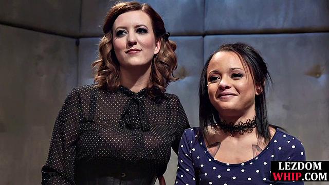 Lesbian domina strapon fucking GF