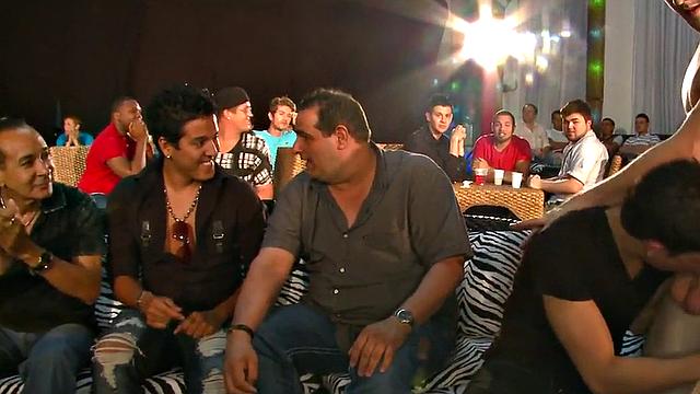 Real gay stripper spoils guests with BJ at wild party