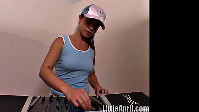 Little April DJ and Fingering Pussy