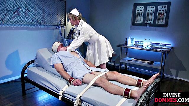 Bondage femdom gives CBT treatment